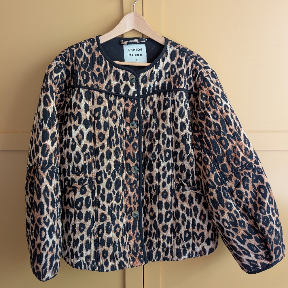 Damson Madder "Macy" Leopard Print Jacket